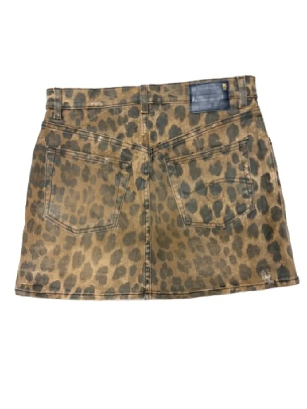 R13 Leopard Print High Rise Mini Skirt | Italian Made Japanese Fabric | Size 27 - Picture 3 of 9